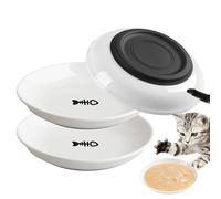 Pet Cat Food Bowl, Ceramic Dog Water Dish, Multi Purpose Feeding Container, Anti-Slip Design, Durable Build (Set of 3), for Puppies, Kittens, Rabbits, Hamsters, Chinchillas