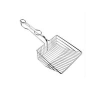 Pet Cat Waste Shovel Long Handle Stainless Steel Metal Shovel Litter Filter Garbage Sand Scoop Pet Cleaning Tool Cat Supplies