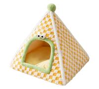 Pet Cave Bed - Casa Esponjosa para Perros y Gatos | Cama de cúpula adjunta Perfecta para Cachorros de Perros de Tamaño Medio y Prevención de Gatos de la Cámara de Viaje de Otoño Frío/Hola