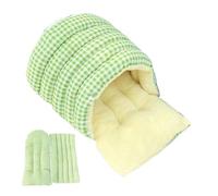 Pet Cave Bed - Puppy and Kitten Nest, Cute Plaid Thickened with Removable