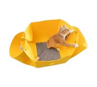 Pet Cave Donut, Cat Tunnel Nest, 13.78x13.78x1.97 Inches, Cozy, Detachable Soft Cushion, Exercise Playground, Cat Tunnel Bed for Indoor Kittens and Pets, Multicolor