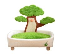 Pet Cave - Small Indoor Bed with Pine Tree Design for Cats and Kittens, Soft Nest with Hanging Toy & Scratcher, Removable Washable Shelter for Bedroom, Living Room, Corner 51x41x60cm
