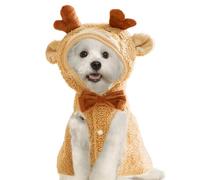 Pet Christmas Clothes, Cozy Cat Dog Christmas Cape with Cute Cartoon Hat, Winter Warm Christmas Pet Dress Up for Dogs and Cats, Fun Holiday Outfit for Christmas and Festive Celebrations