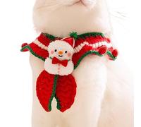 Pet Christmas Collar - Knitted Winter Cat Scarf Collar, Warm Neck Warmer For Small Dogs, Bichon Frise, Adult Cats, Rabbits, Schnauzers, Holiday Accessory For Pets