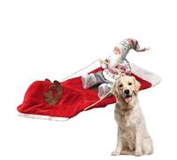 Pet Christmas Costumes - Dog Red Hat Suit Clothes, Perfect For Dressing Up Dogs And Cats, Puppy Cosplay Outfits For Fancy Dress, Festivals, And Halloween Dog Red Hat Suit Costume - Festive Pet Christm