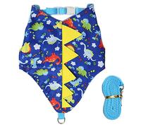 Pet Clothes Leash | 4 Seasons Breathable Dinosaur Costume for Seasonal Celebrations/Parties/Photos | Adjustable Strap with Secure Buckle, Soft Polyester Flannel (M)