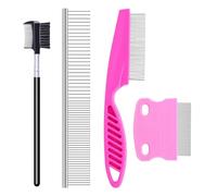 Pet Comb Set, Multifunctional Grooming Brush, 4.72x9.06 inches Dematting and Deshedding Tool, Cat Dog Hairbrush, Home Use for Pet Shedding, Care Detangling, Coat Cleaning