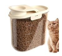 Pet Container - 7.87 Inches 2L Airtight Storage Bin for Dog Food, Anti moisture with Easy Dispense Function, Container for Soybean Flour Rice Cereal, Transparent, Kitchen Home Pantry Garage