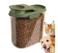 Pet Container - 7.87 Inches 2L Airtight Storage Bin for Dog Food, Anti moisture with Easy Dispense Function, Container for Soybean Flour Rice Cereal, Transparent, Kitchen Home Pantry Garage
