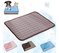 Pet Cool Mat,Cats Dogs Cooling Bed,Ice Silk Cooling Mat for Dogs Cats,Cool and Soft Ice Silk Mat Pet Supplies In Summer,Portable Washable Pet Cooling Blanket-B||S