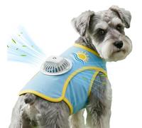 Pet Cool Vest - Portable Fan Clothes, Lightweight Summer Outfit, Photo Prop Costume, Backyard Activity Equipment | Active Heat Relief, Protection for Daily Puppy Walks Large Medium Small Breeds