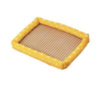 Pet Cooler Summer Heat Cats and Dogs Nest Rattan Pad Square Cool Nido Cuatro Temporadas-Blue