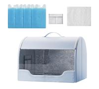 Pet Cooling Enclosure - Summer Sanctuary with 4 Ice Crystal Boxes | Double Layer Absorbent Mesh Bag Detachable | Cool Waterproof Scratch Cloth For Cat Dog
