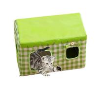 Pet Cooling House, Feral Cat Shelters, 14.96x18.11inches Cozy Enclosed Caves, All-Season Use, Insulated Cat Cave for Indoor Spaces, Balconies, Backyards, Gardens, and Lawns