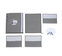 Pet Cooling House Foldable Portable Cat Dog Cooling Ice House, Indoor Outdoor Summer Pet Shelter with 12 Reusable Ice Packs and Transparent Door for Cats and Small Dogs Under 22lb (Gris)