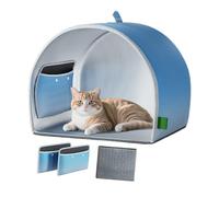 Pet Cooling House - Portable Summer Shelter for Dogs Cats | Breathable Mesh with Foldable Frame, Moisture Resistant Fabric, Keeps Pets Comfortable Indoors and Outdoors 17.32x14.96x14.96 in