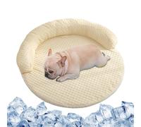 Pet Cooling Mat, 400g Ice Silk Puppy Cold Mat, PP, Ice Silk, Sponge Anti-Slip Washable Cooling Pet Bed for Veterinary Recovery Garden Family Picnic Car Travel Backyard Summer Hotel, 50x50cm