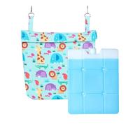 Pet Cooling Mat, Bunny Ice Pad, Small Animal Chill Mat, Chew Resistant Layer, Portable Cooling Design, Travel Beach Crate Sofa Use, 24x26.5cm/9.45x10.43 Inches Blue 1 Pack