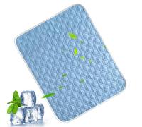 Pet Cooling Rug - Pressure-Activated Gel, Heat Relief Sweat Absorbent Pad | Canine Chill Mat - Breathable Fabric for Hot Summer Days | Lightweight Portable Blanket with Non-Slip Backing for Indoor Outd