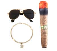 Pet Cosplay Outfit, Cool Pet Accessories, Cat Dog Costume Set, Hip Hop Pet Fashion, Stylish Pet Jewelry, Pet Necklace, Pet Sunglasses Set, Dog Cat Accessories, Chain Collar for Pets,