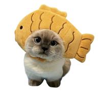 Pet Costumes for Cats - Breathable Funny Hat, Cute Headwear | Taiyaki Cat Costume, Holiday Supplies Fun Photo Prop for Gathering, Daily Life, Photography, Home, Small Cats, Hilarious