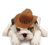 Pet Cowboy Hat Dog - Mini Cowboy Hats For Cats And Dogs | Accessories Headwear Adjustable Cap For Cosplay Cowbôy- Cowbôy Caps And Triangle Scarves | Western Pet Costumes