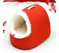 Pet Cozy Warm Cave Bed, Anti-Anxiety Dog Crate Mattress, Winter Warm Closed-Off Cat Beds, Removable and Washable, for Small Pets (D,Large)