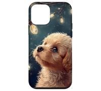 Pet Cozy Winter Scene Dog Christmas Lights Seasonal Cute Puppy Carcasa para iPhone 12 Mini