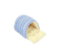 Pet Cushion, Cama for Gatos Lavable, Acolchada y Protectora. Ideal for Cachorros y Gatos. Casita Suave y cómoda for Jugar. ，Antislip Bottom(Blue Grid)