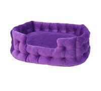 Pet Cushion, Cama for Mascotas, cálida y acogedora, Tipo Nido for Gatos, de Felpa Gruesa, Suave y Acolchada con algodón PP. Impermeable. ，Antislip Bottom(Violet,XL -87 x75 x30 cm)