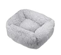 Pet Cushion, Cama Rectangular de Felpa for Perros, Ideal for el Invierno. Colchoneta cálida for Mascotas pequeñas, Medianas y Grandes. ，Antislip Bottom(Light Grey,M 65X55X18CM)