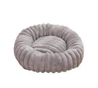 Pet Cushion, Camas Grandes y Redondas for Perros Fluffy Pets, casita for Gatos súper cálida y Suave, Nido de Felpa for Invierno. ，Antislip Bottom(Gray,M(50cm))
