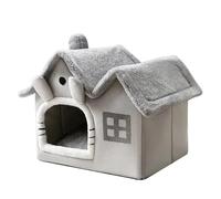 Pet Cushion, Casita Plegable for Perros y Gatos pequeños y medianos, Cama Tipo caseta, colchoneta, Nido cálido for Gatos en Invierno, Cesta for Mascotas ，Antislip Bottom(L Within 14kg Pet)