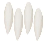 Pet Cuttlefish Bone - 4 Pack Natural Squid Bone For Teething | Long-Tailed Parrot Tusk with Pointed Beak | Natural Calcium Supplement For Parrots, Birds, Turtles, Chinchillas