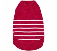 Pet de arndanos acogedor CHENELLE suave suter de perros a rayas con rosa fuerte de 20 """" Paquete de 1 ropa para perros