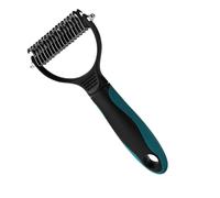 Pet Dematting Comb, 2 Sided Pet Grooming Brush, Dogs Detangling Rake, 7.01x3.46in Removes Mats and Tangles, Reduces Shedding Perfect for Home or Professional Grooming