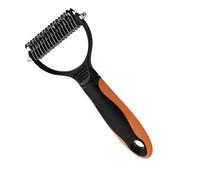 Pet Dematting Comb, 2-Sided Shedding Brush for Cats, ABS, Rubber, Stainless Steel Pet Grooming Tool, Detangling Rakes for Small, Medium y Large Pets, Dog & Cat Comb, 17,8 x 8,8 cm