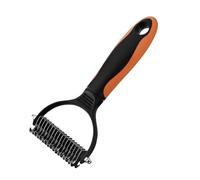 Pet Dematting Comb, Sided Shedding Brush For Cats Dogs, ABS Rubber Steel Grooming Tool With Rake Teeth, Hair Remover For Small Medium Large Pets, 17.8x8.8cm
