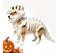 Pet Dinosaur Costume,3D Skeleton Bone Cat Dog Halloween Cosplay,Dino fit