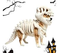 Pet Dinosaur Costume,3D Skeleton Bone Cat Dog Halloween Cosplay,Dino fit