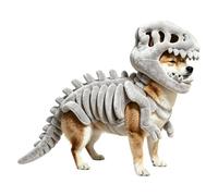 Pet Dinosaur Costume,3D Skeleton Bone Cat Dog Halloween Cosplay,Dino fit