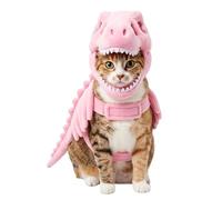 Pet Dinosaur Skeleton Costume, Soft Plush 3D Skeleton Funny Cosplay Outfit