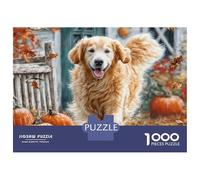 Pet Dog 1000 Piezas Cartulina Extra Gruesa Rompecabezas DIY Golden Retriever Extremadamente Difícil Juguete De Cumpleaños Rompecabezas Regalos para Familia Y Amigos 38x26cm/1000pcs