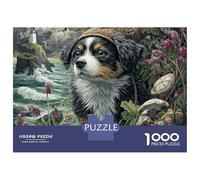 Pet Dog 1000 Piezas Cartulina Extra Gruesa Rompecabezas DIY Saint Bernard Antiestrés Juego Familiar Rompecabezas para Adultos Y Niños 38x26cm/1000pcs