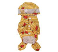 Pet Dog Capudo de Lluvia con Capucha Ligera Impermeable Puppy Rain -Impermeable con Anillo para Actividades al Aire Libre Que corren a Trotar Entrenamiento de Caminata Poliéster (Metro)