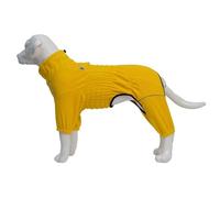 Pet Dog Coat, Warm Shaggy Fleece Four-Legged Clothing Set for Dogs, Thick Jacket for Small and Large Dogs, Pet Warmth Clothing Thickened for Fall and Winter(Yellow,XL)