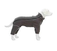 Pet Dog Coat, Warm Shaggy Fleece Four-Legged Clothing Set for Dogs, Thick Jacket for Small and Large Dogs, Pet Warmth Clothing Thickened for Fall and Winter(Grey,M)