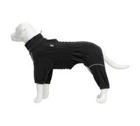 Pet Dog Coat, Warm Shaggy Fleece Four-Legged Clothing Set for Dogs, Thick Jacket for Small and Large Dogs, Pet Warmth Clothing Thickened for Fall and Winter(Black,S)