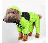 Pet Dog Raincoat The Dog Face Pet Clothes Jumpsuit Waterproof Dog Jacket Dogs Water Resistant Clothes for Dogs Pet Coat(Color:Green,Size:4XL)