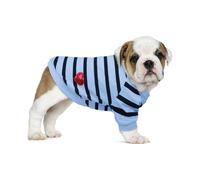 Pet Dog Striped T-Shirt Dogs Cats Cotton Vest Spring Summer Pet Apparel Tee Shirt Suitable for Small and Medium Large Pets French Bulldog Bichon-XS